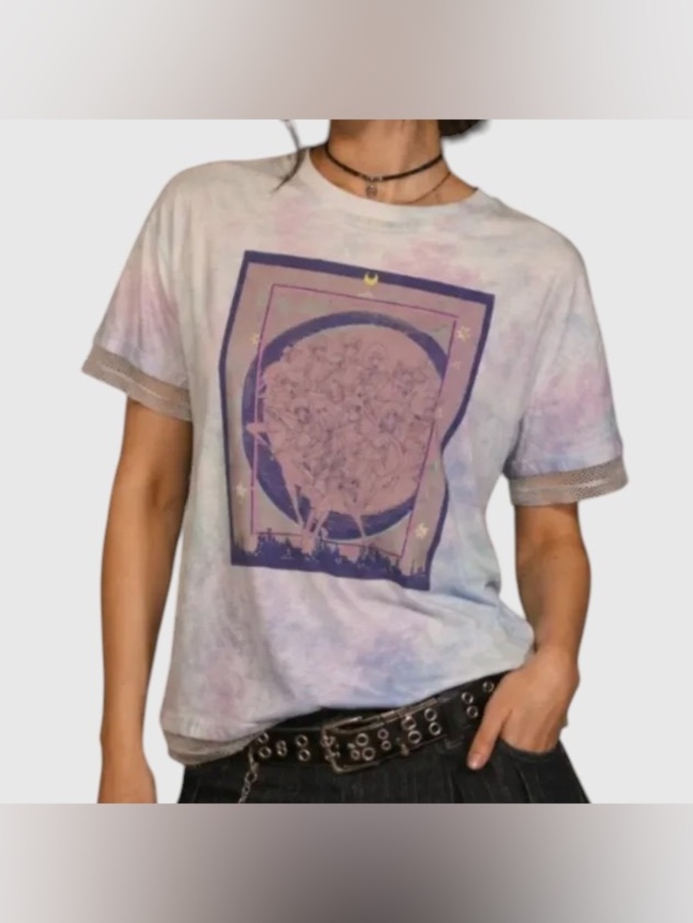 Hot Topic Sailor Moon Pretty Guardian Pastel Goth Anime T-Shirt Size Small